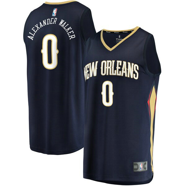 Maillot New Orleans Pelicans Homme Nickeil Alexander-Walker 0 Icon Edition Bleu marin